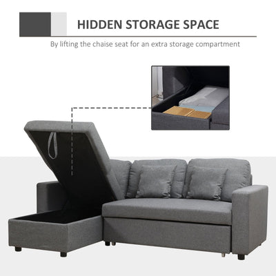 3 Seater Corner Sofa Bed With Storage