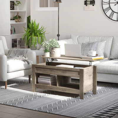 Lift Top Coffee Table , Oak Effect