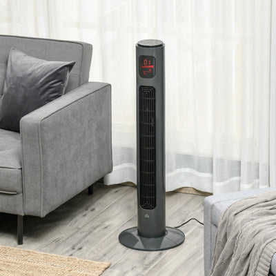 38'' Freestanding Tower Fan,, Dark Grey