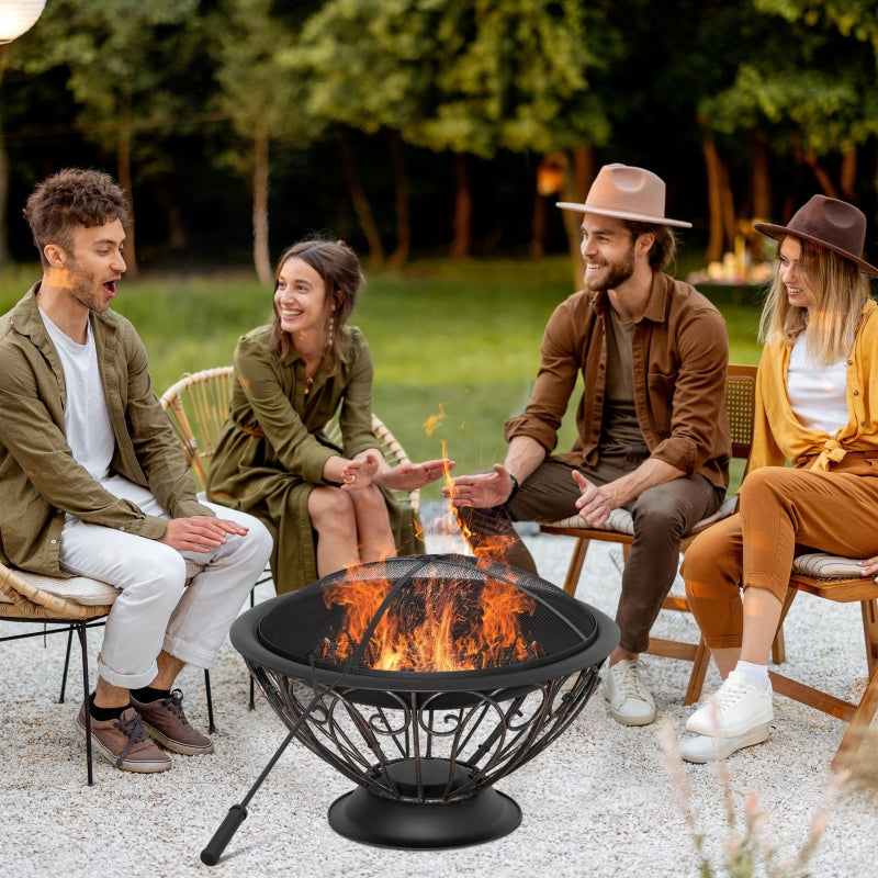 Outdoor Fire Pit For Garden, Bronze