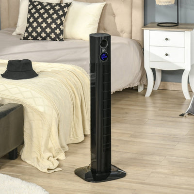 38 Freestanding Tower Fan Cooling , Black