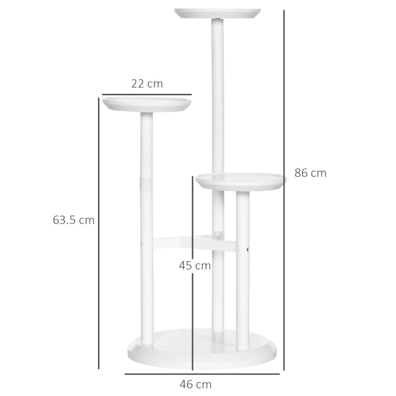 3-Tier Plant Stand, Shelf Rack, - White