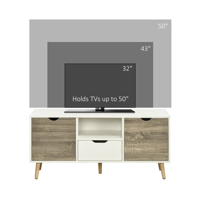 TV Unit Cabinet For TVs Up To 50 Inches, Grey