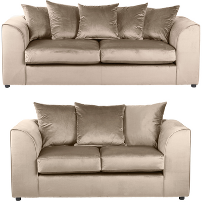 Rockford Deluxe Velvet 2 & 3 Seater Sofa Set