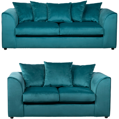 Rockford Deluxe Velvet 2 & 3 Seater Sofa Set