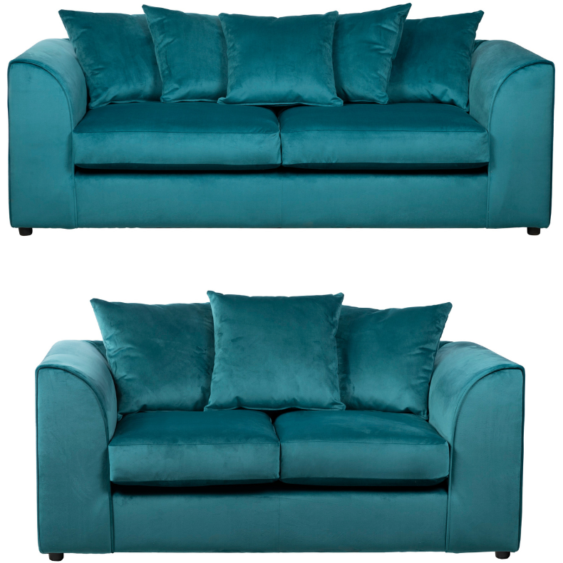 Rockford Deluxe Velvet 2 & 3 Seater Sofa Set