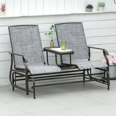 2 Seater Metal Double Swing Chair- Grey