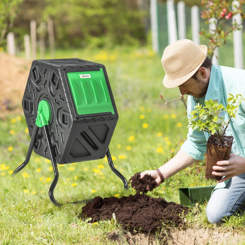 65L Garden Compost Bin, Single Chamber Rotating Composter