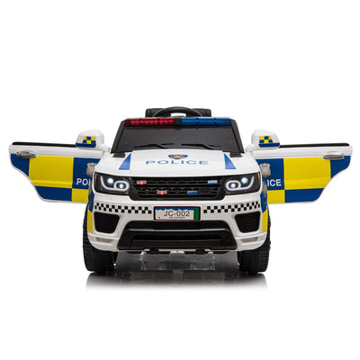 Dual Drive 12V 7A.h Police Car with 2.4G Remote Control White 47331340