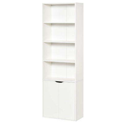 6ft Storage Unit, With Cupboard - White