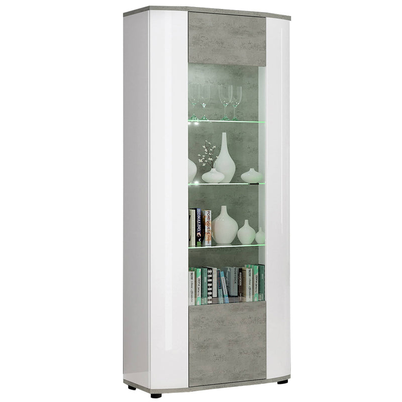 Rondo Tall Display Cabinet 10 [Concrete Grey]