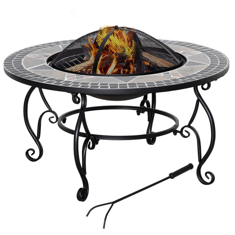 3-in-1 80cm Outdoor Fire Pit