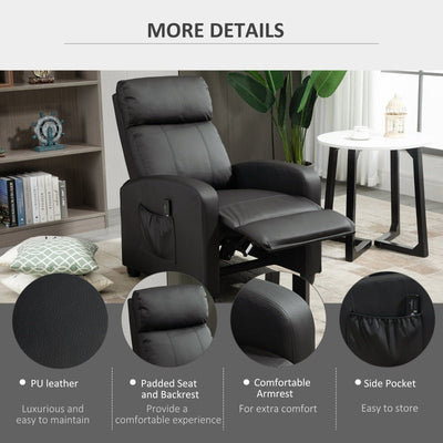 Recliner Sofa Chair PU Leather Massage Armcair