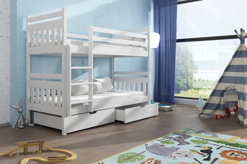 Wooden Bunk Bed Adas with Storage