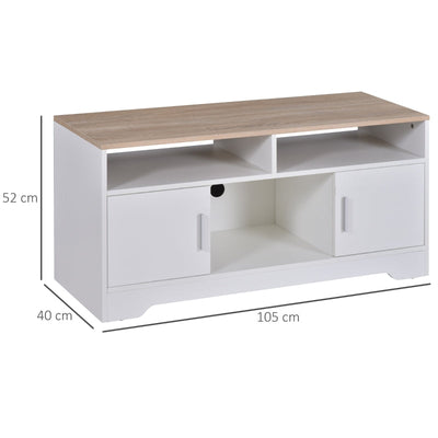 Boxy TV Stand, With Wood-Effect Table Top