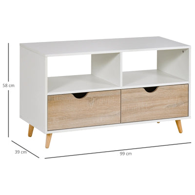 TV Stand Cabinet For TVs Up To 42, Beige