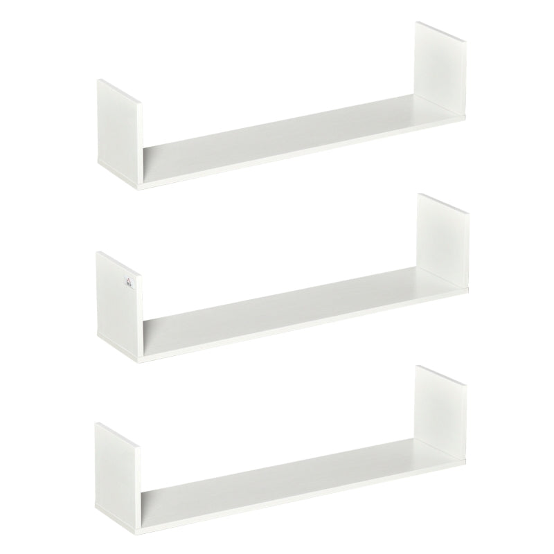 3 PCs U-Shaped Floating Shelves Wall Mount Bookshelf