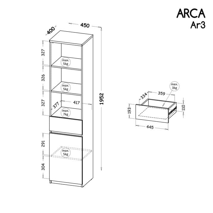 Arca AR3 Tall Cabinet