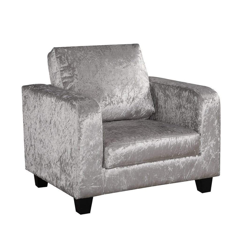 Chair In A Box Silver Crushed Velvet