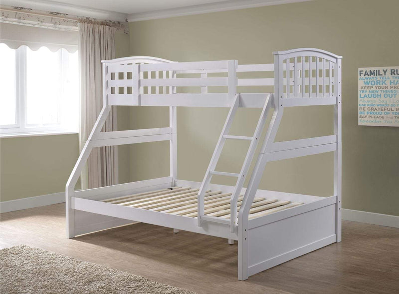 Archie Triple Bunk Bed Includes 2 X Drawers - White