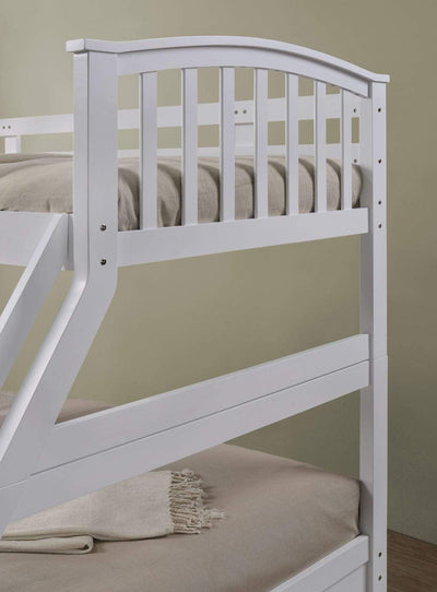 Archie Triple Bunk Bed Includes 2 X Drawers - White