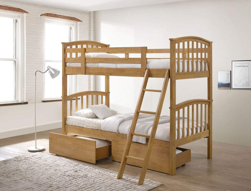 George 2 In 1 Bunk Bed - Oak