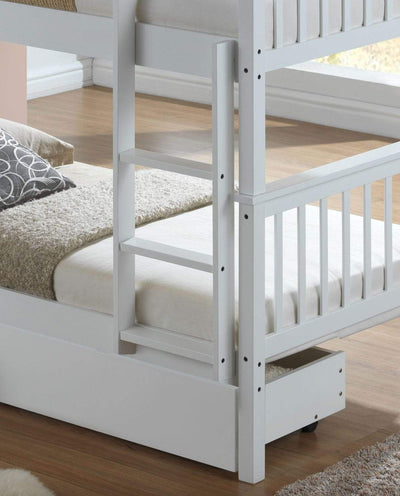 Louis 2 In 1 White Bunk Bed