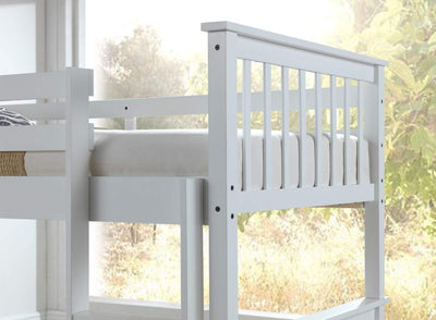 Louis 2 In 1 White Bunk Bed