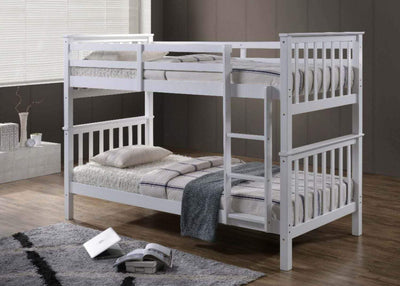 Louis 2 In 1 White Bunk Bed