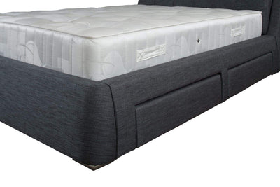 Dark Grey Fabric 4 Drawer Storage Bed - Artisan 3090