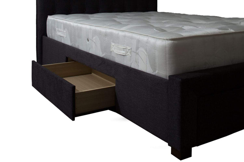 Dark Grey Fabric 4 Drawer Storage Bed - Artisan 3060