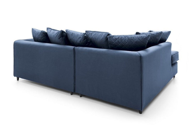 Chicago Velvet Corner Sofa - Silver Blue