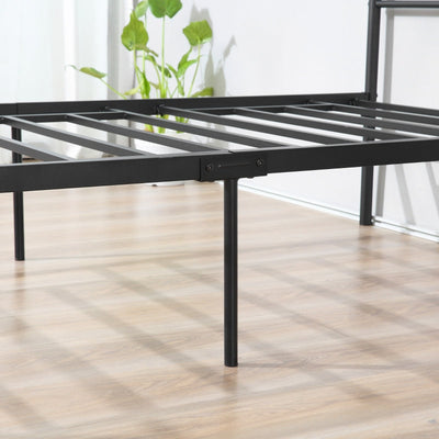 Single Metal Bed Frame Solid Bedstead Base