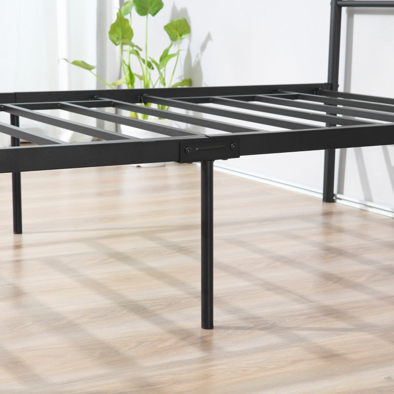 Single Metal Bed Frame Solid Bedstead Base