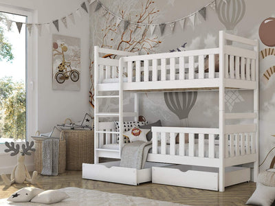 Wooden Bunk Bed Monika with Storage