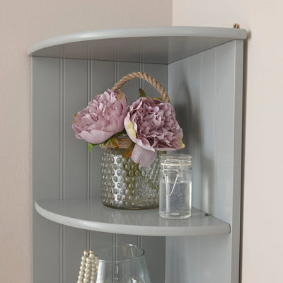 Colonial Corner Wall Shelf Unit Grey