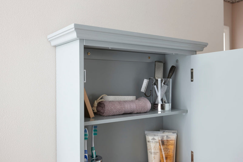 Colonial Mirrored Cabinet Grey