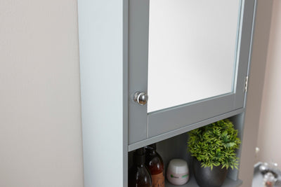 Colonial Mirrored Cabinet Grey