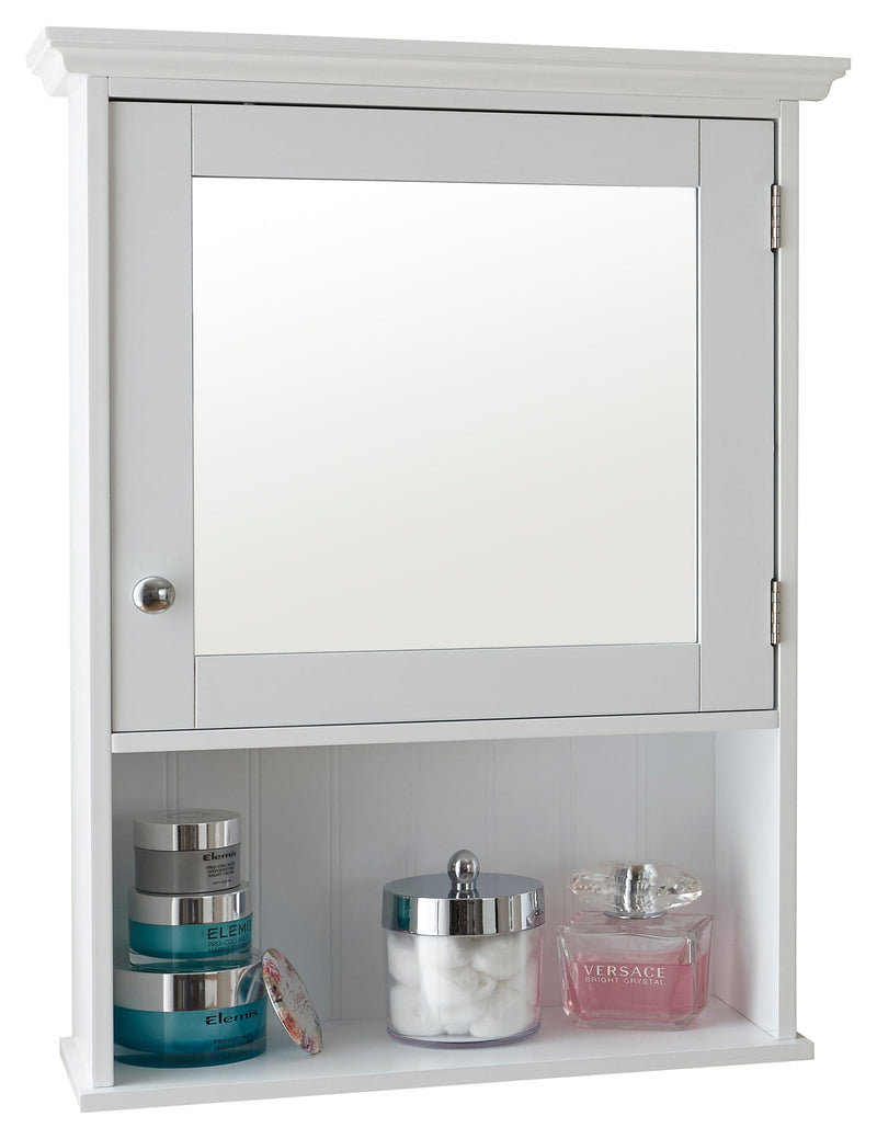 Colonial Mirrored Cabinet White