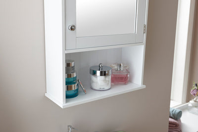 Colonial Mirrored Cabinet White