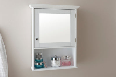 Colonial Mirrored Cabinet White