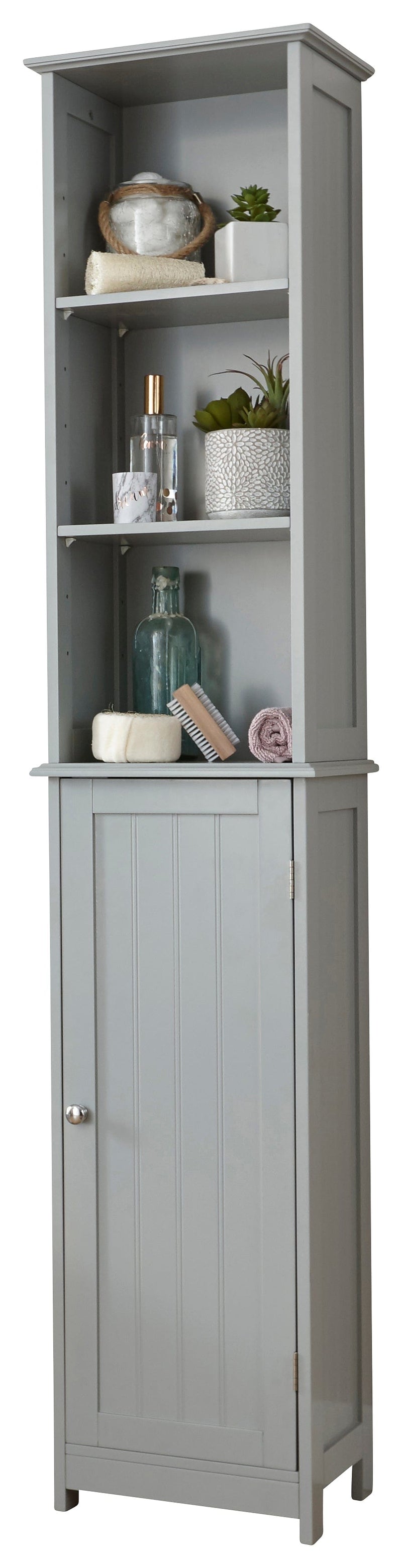 Colonial Tall Cupboard Grey