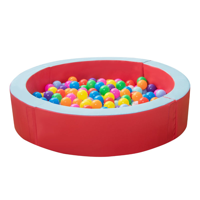 Foam Ball Pit with 50 Colorful Balls-Red