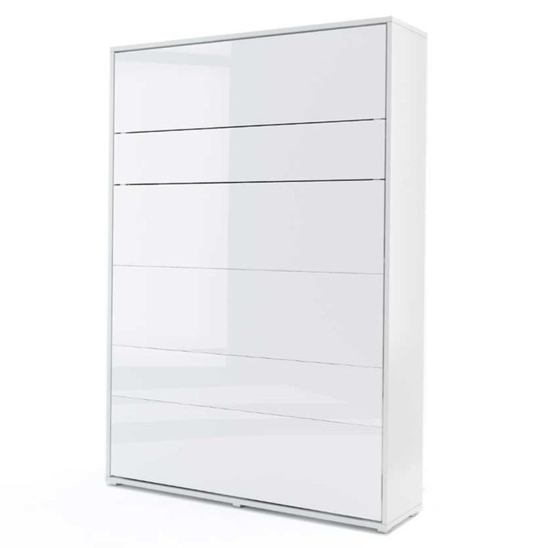 BC-01 Vertical Wall Bed Concept 140cm With Storage Cabinets and LED