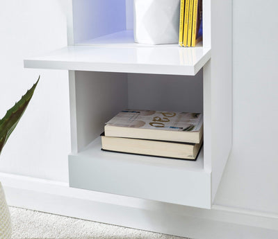 Galicia Tall Shelving Units - White - Twin Pack