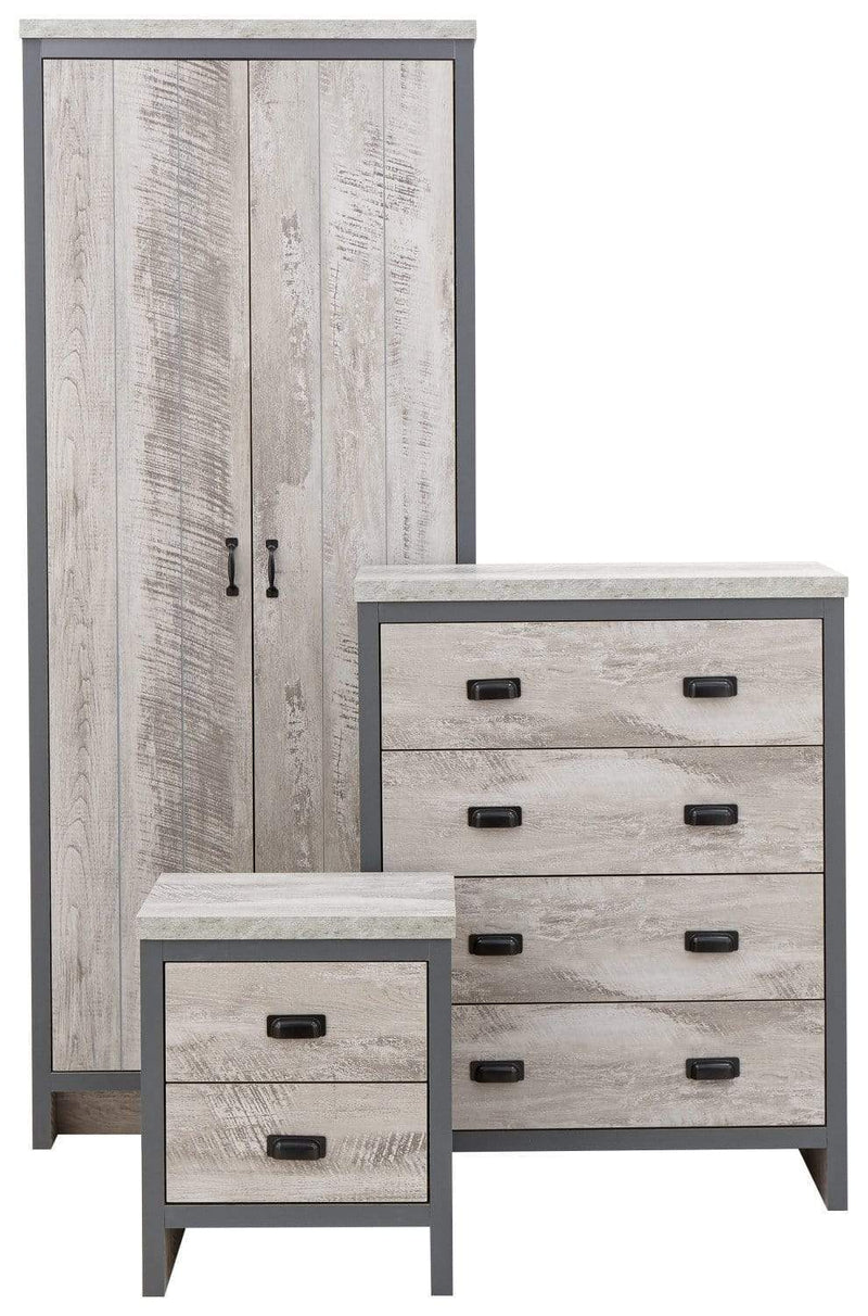 Boston 3 Piece Bedroom Set Grey