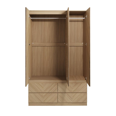 Catania 4 Piece Bedroom Set Oak GFW