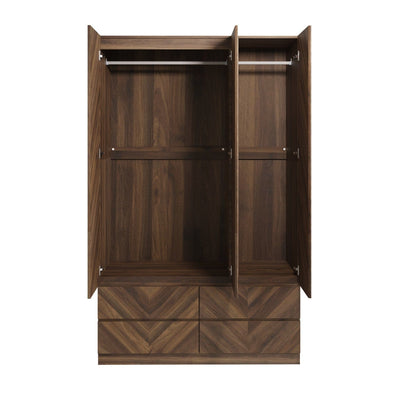 Catania 4 Piece Bedroom Set Walnut GFW