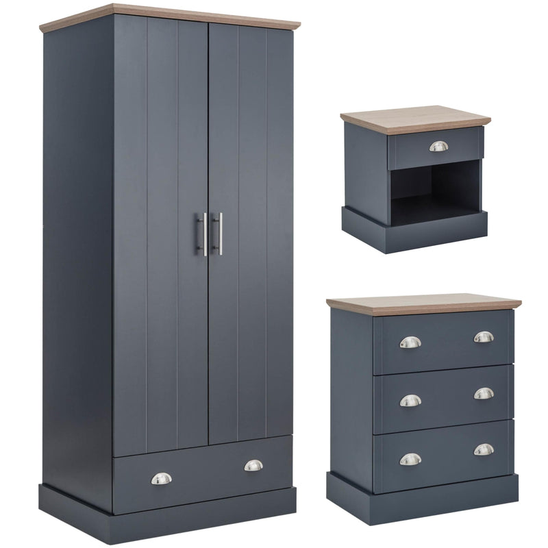 Kendal 3 Piece Bedroom Set - Slate Blue