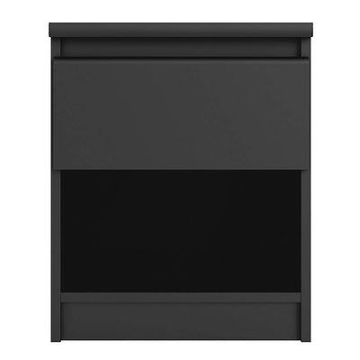 Naia Bedside - 1 Drawer 1 Shelf in Black Matt